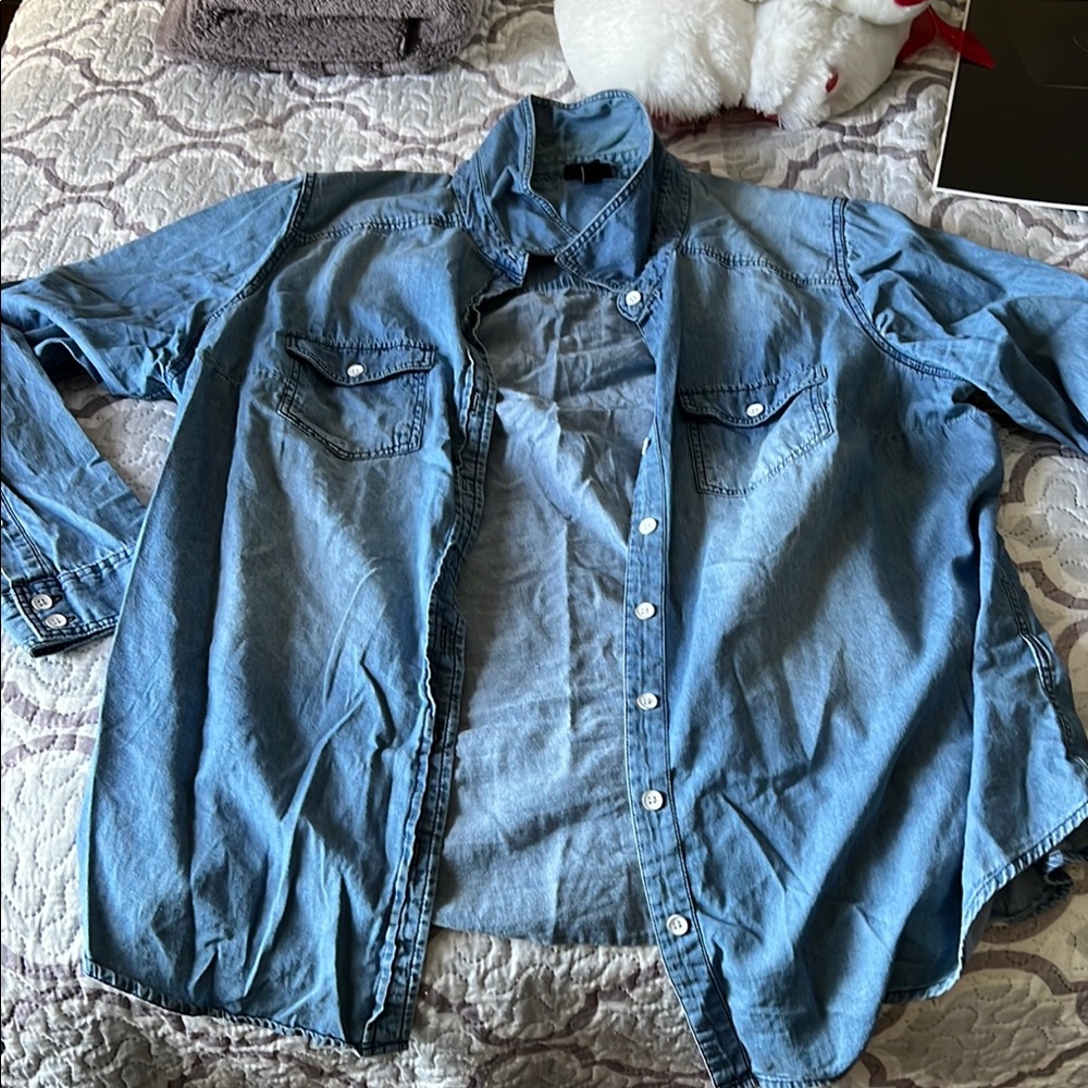 Torrid Light Blue Denim Shirt